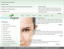 Tablet Screenshot of cosmeticsurgeondelhi.net